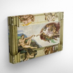 Michelangelo - La creazione di Adamo - Quadro su Tela