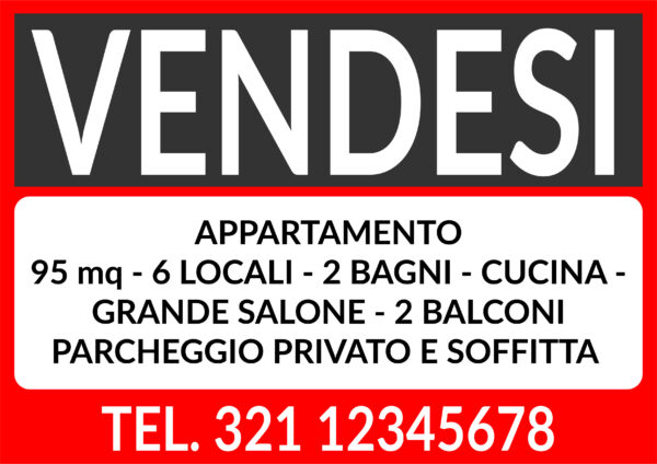 Banner VENDESI con occhielli per esterno
