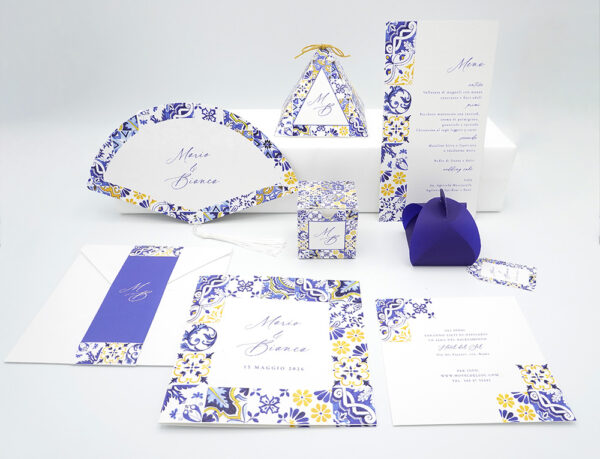 Set partecipazione maiolica